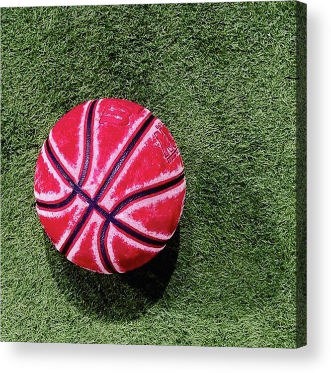 Bball Acrylic Print featuring the photograph Something About This Bball Catches My by Ginger Oppenheimer