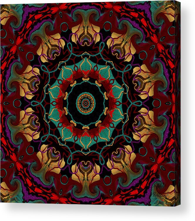 Mandala Acrylic Print featuring the digital art Songs of Autumn by Natalie Holland