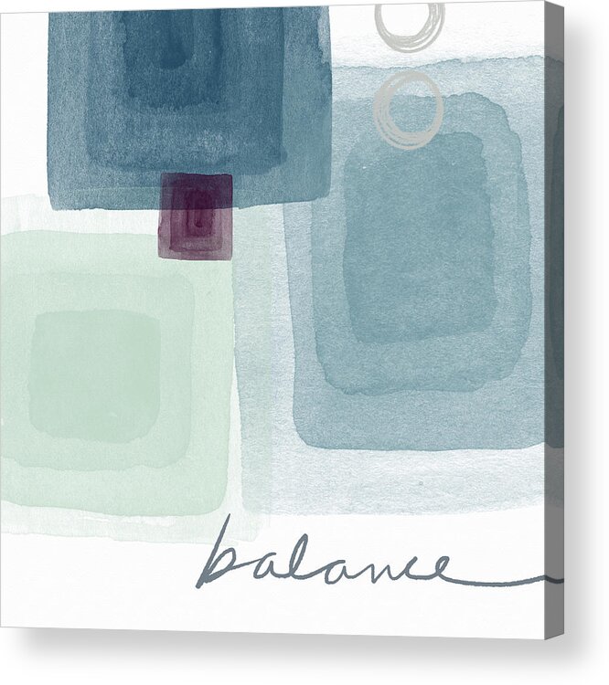 Balance Acrylic Print featuring the mixed media Soothing Balance- Art by Linda Woods by Linda Woods