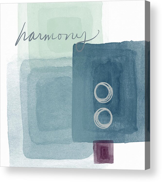 Harmony Acrylic Print featuring the mixed media Soothing Harmony- Art by Linda Woods by Linda Woods
