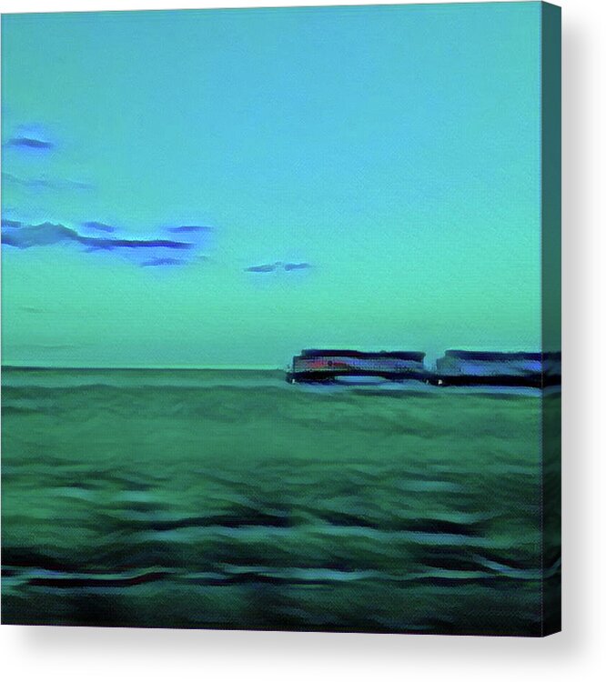 Train Acrylic Print featuring the photograph Sound of a Train in the Distance by Sherry Kuhlkin
