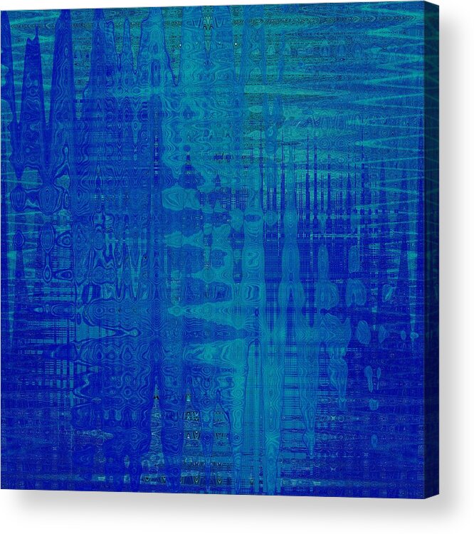 Acrylic Print featuring the digital art Sounds of Blue by Stephanie Grant