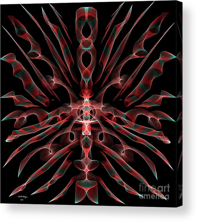 Abstract Acrylic Print featuring the digital art Spiritual by DB Hayes