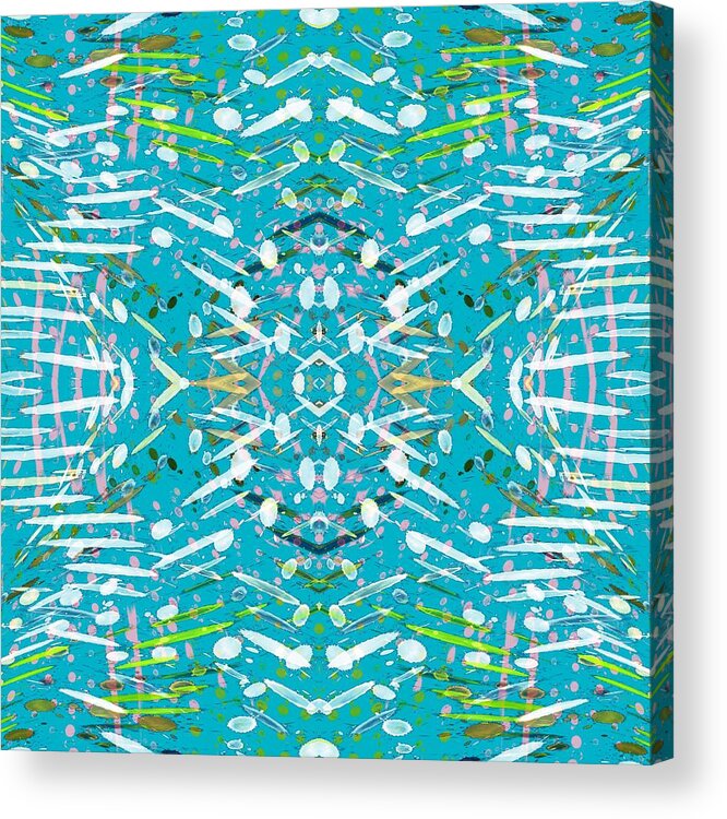 Sacred Geometry Acrylic Print featuring the digital art Splashing Around by Suzi Freeman