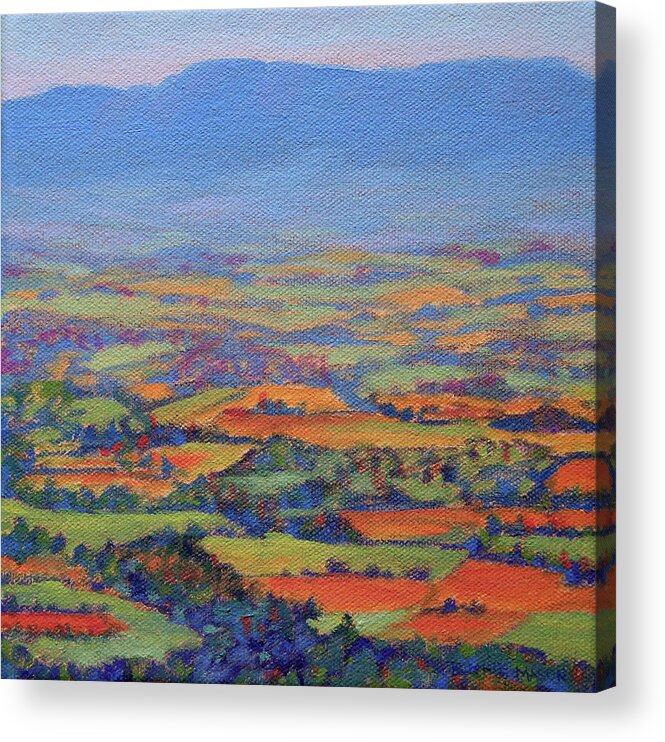 Shenandoah Landscape Acrylic Print featuring the painting Spring Patchwork 1 by Bonnie Mason