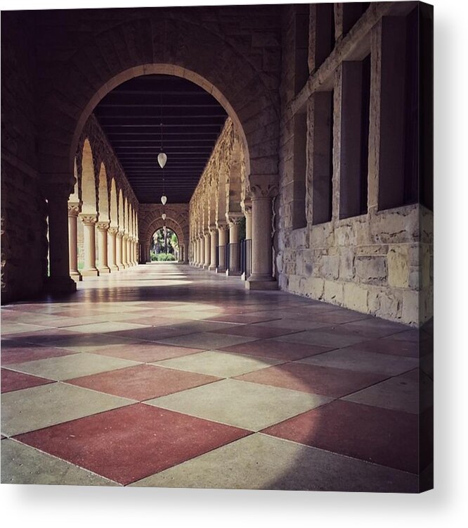 Shadows Acrylic Print featuring the photograph Stanford University #buildings by Jonathan Nguyen