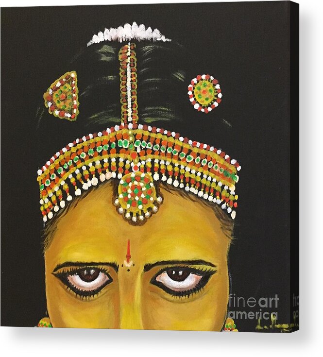 Eyes Acrylic Print featuring the painting Stare by Brindha Naveen