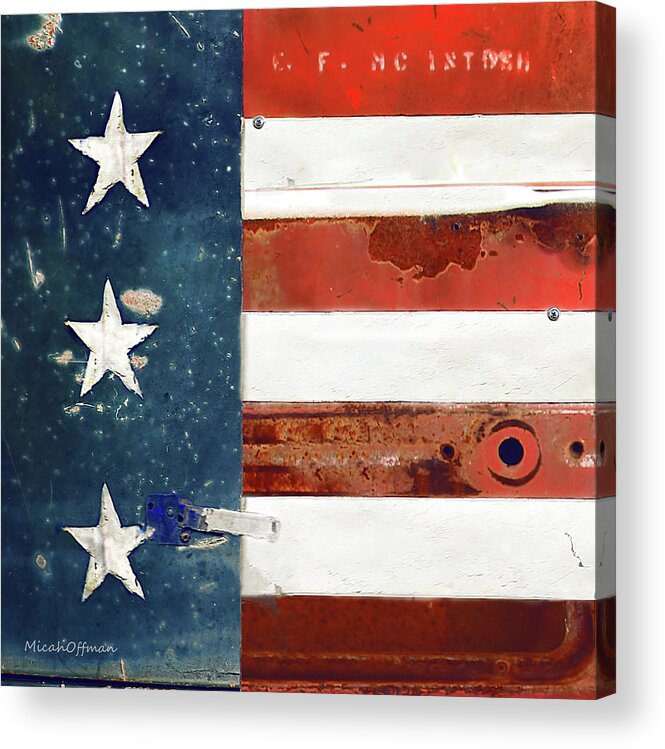 Flag Acrylic Print featuring the digital art Stars'n'Stripes by Micah Offman