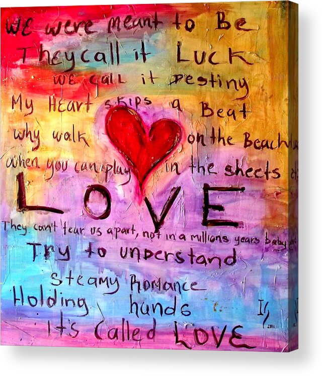Heart Acrylic Print featuring the mixed media Steamy Love by Ivan Guaderrama