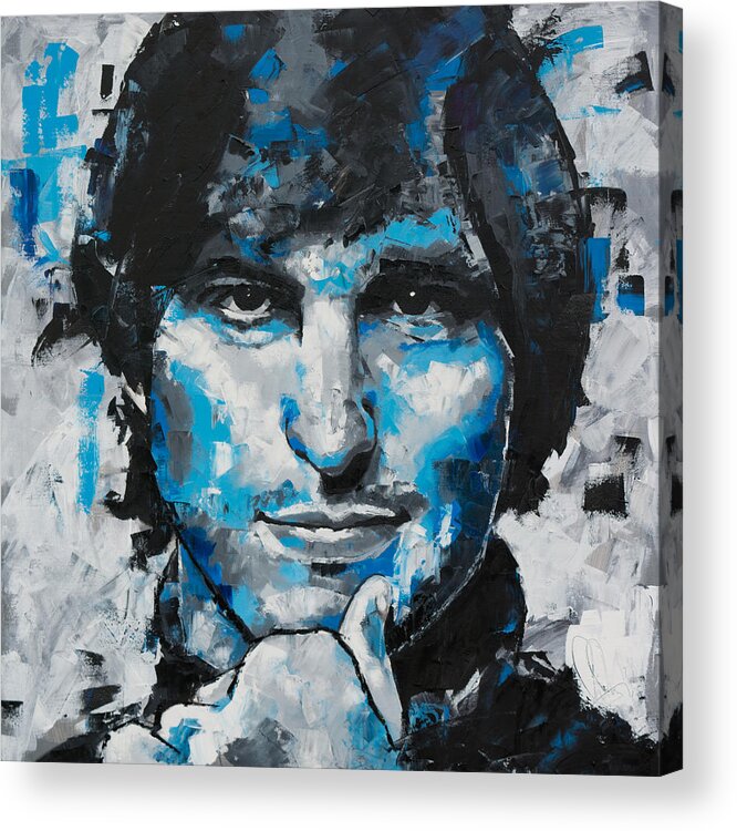 Steve Jobs Acrylic Print featuring the painting Steve Jobs II by Richard Day