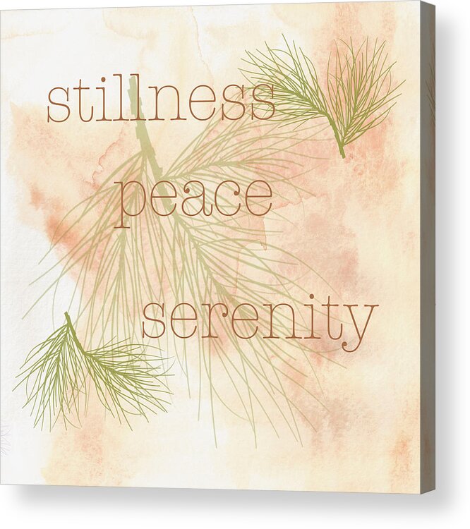 Stillness Acrylic Print featuring the painting Stillness by Kandy Hurley