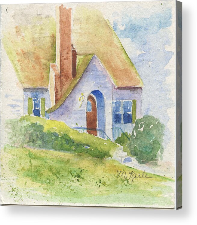House Acrylic Print featuring the painting Storybook House by Marsha Karle