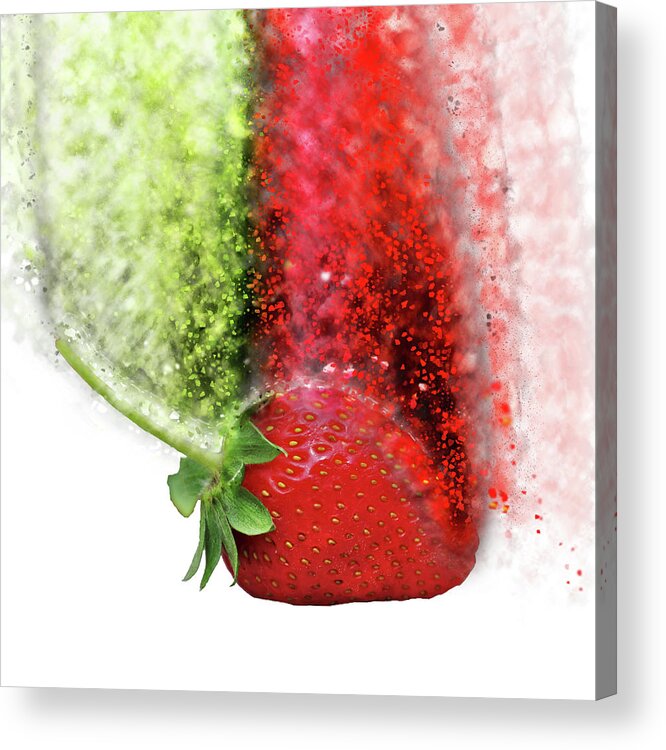 Strawberry Acrylic Print featuring the photograph Strawberry Explosion by Ericamaxine Price