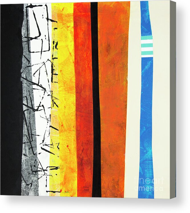 Stripes Acrylic Print featuring the mixed media Stripes by Elena Nosyreva