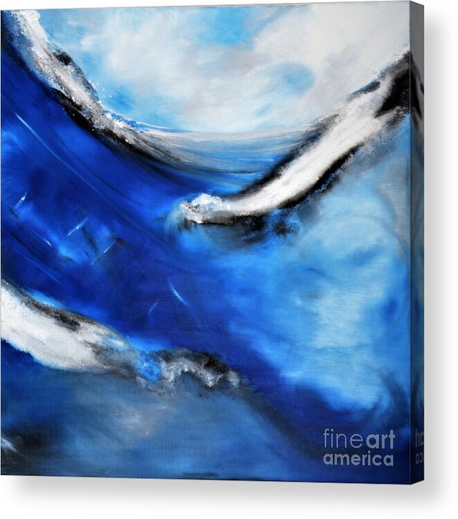 Sky Acrylic Print featuring the painting Submersion by Tracey Lee Cassin