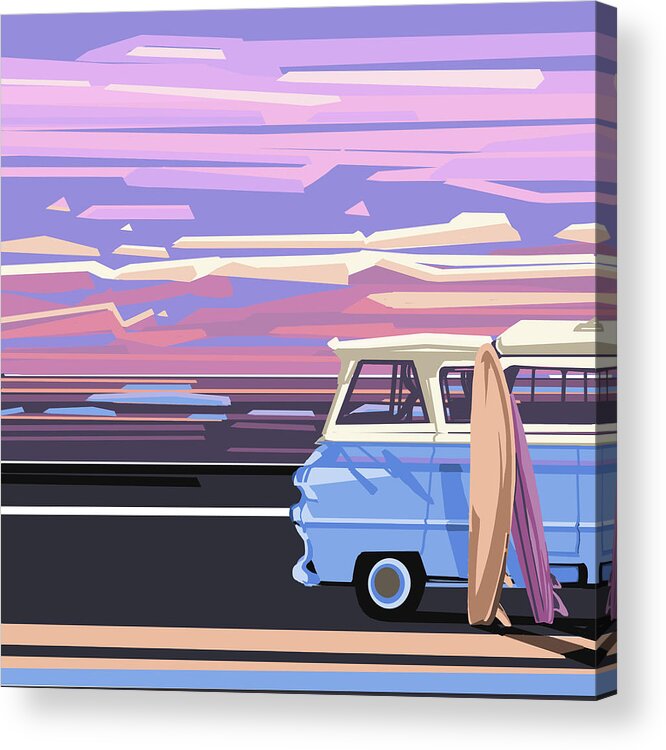 Road Acrylic Print featuring the digital art Summer by Bekim M