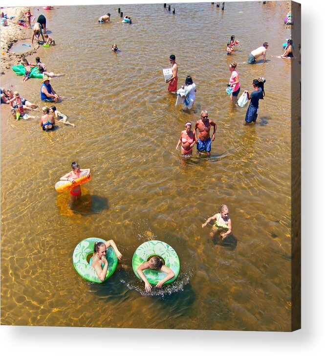 Summer Fun At Duck Creek Acrylic Print featuring the photograph Summer Fun at Duck Creek by Kris Rasmusson