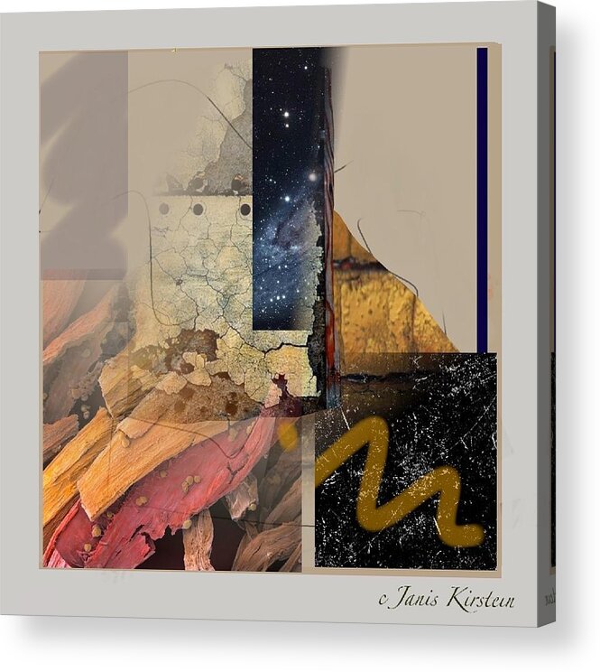 Mixed Media Acrylic Print featuring the mixed media Summer Night 1 by Janis Kirstein