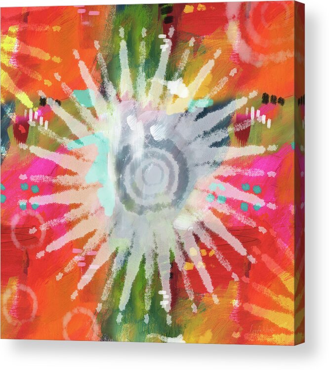 Groovy Acrylic Print featuring the mixed media Summer Of Love- Art by Linda Woods by Linda Woods