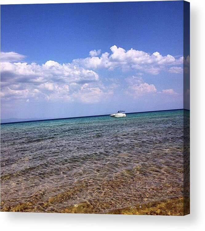 Beautiful Acrylic Print featuring the photograph Summer Sea #blue #yachts by Emmanuel Varnas