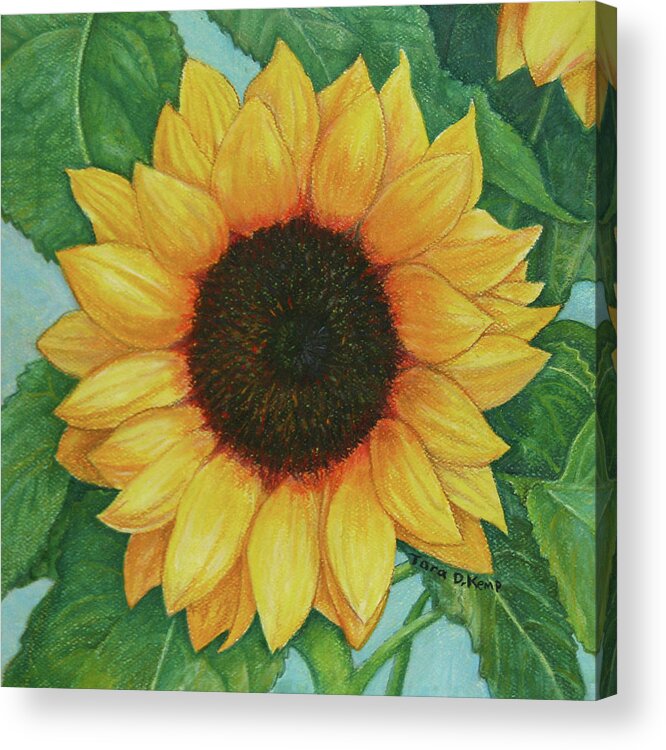 Sunflower Acrylic Print featuring the painting Sun One by Tara D Kemp