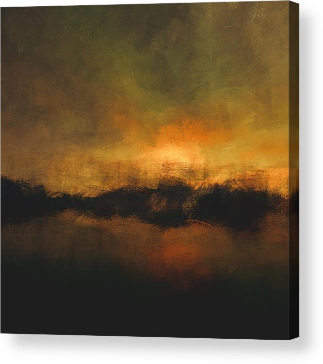 Lc Bailey Acrylic Print featuring the digital art Sun Over Treeline by Lonnie Christopher