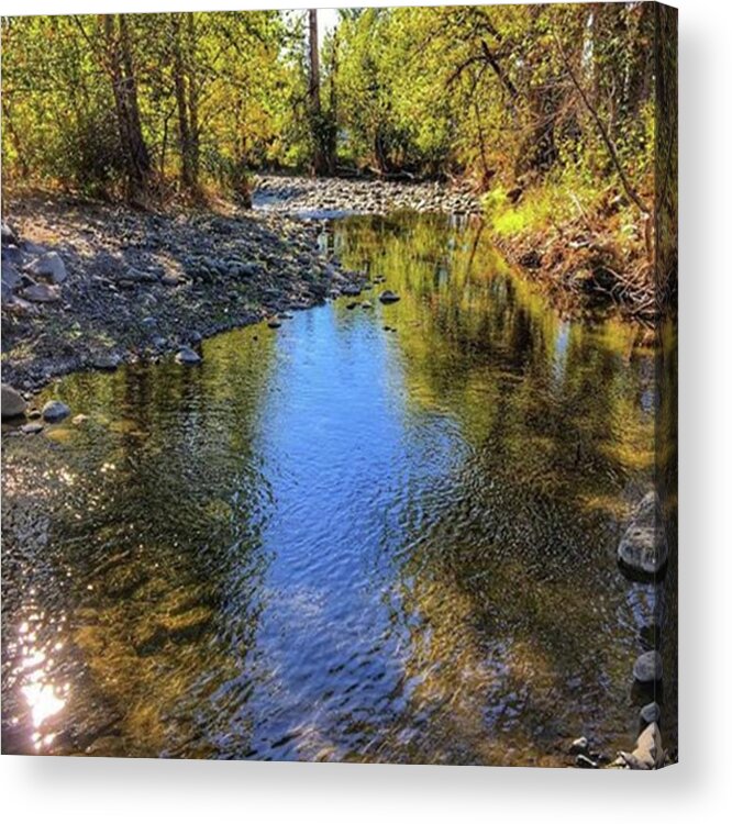 Hiking Acrylic Print featuring the photograph Sunny Evening Hike! #hike #stream by Mike Bennett
