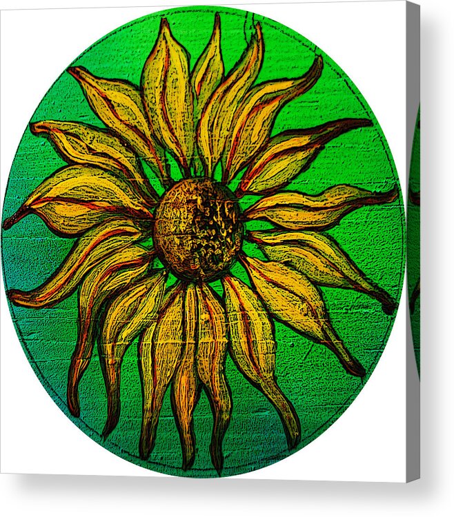 Flowers Acrylic Print featuring the painting Sunny by Patricia Arroyo