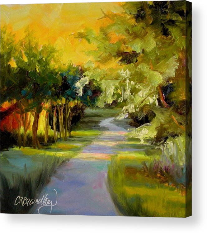 Landscape Acrylic Print featuring the painting Sunset Glow by Chris Brandley