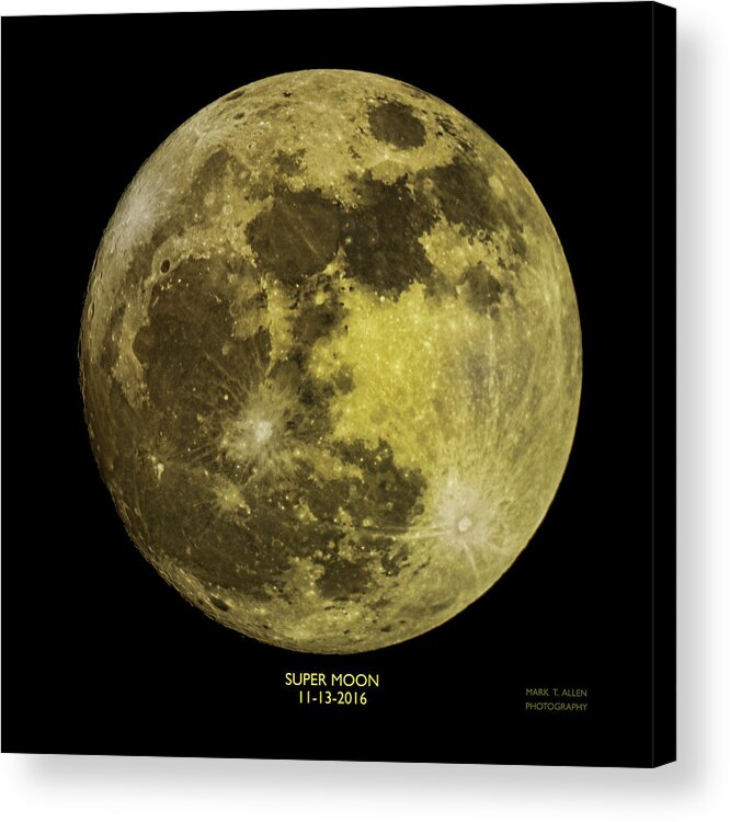 Mark T. Allen Acrylic Print featuring the photograph Super Moon by Mark Allen
