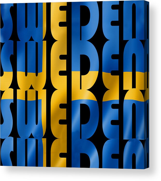 Swedish Flag Acrylic Print featuring the photograph Swedish Flag by Andrew Fare