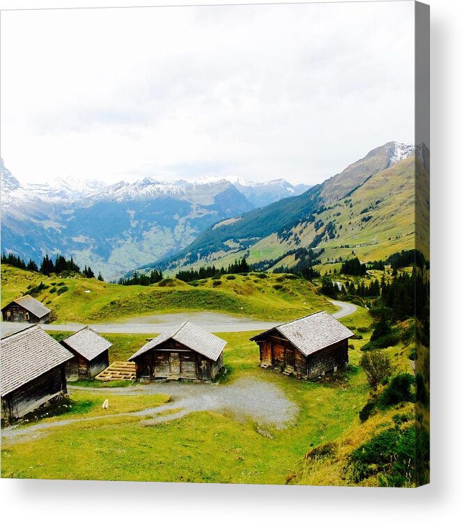 Zermatt Acrylic Print featuring the photograph Swiss mountain view by Sue Morris