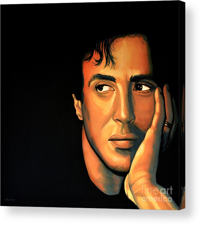 Sylvester Stallone Acrylic Print featuring the painting Sylvester Stallone by Paul Meijering