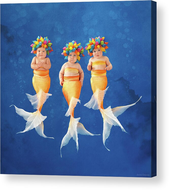Under The Sea Acrylic Print featuring the photograph Synchronized Swim Team by Anne Geddes