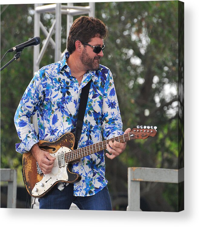 Tab Acrylic Print featuring the photograph Tab Benoit and 1972 Fender Telecaster by Ginger Wakem