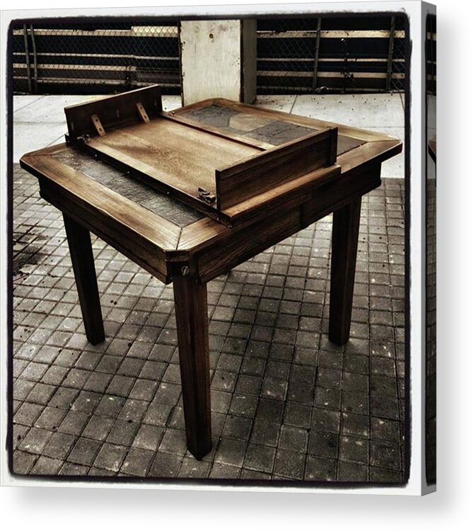 Streetart Acrylic Print featuring the photograph Table That Thought. This Beautiful by Mr Photojimsf