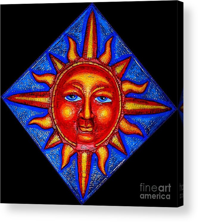 Sun Acrylic Print featuring the painting Talking Sun by Genevieve Esson