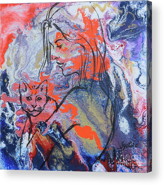  Acrylic Print featuring the painting Tender Love by Jyotika Shroff