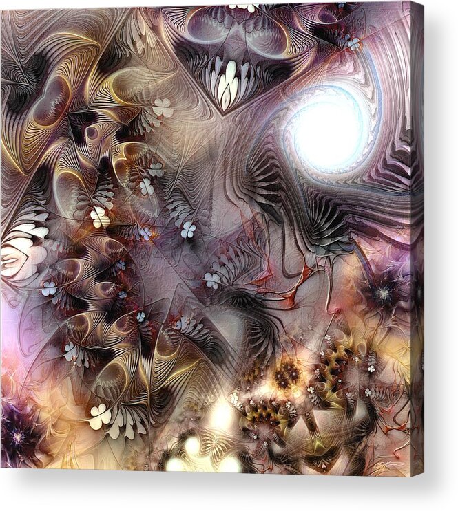Abstract Acrylic Print featuring the digital art Terminating Turpitude by Casey Kotas