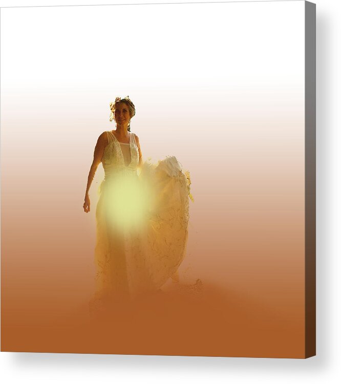 Wedding Acrylic Print featuring the digital art The Annunciation by Francis Ronalds