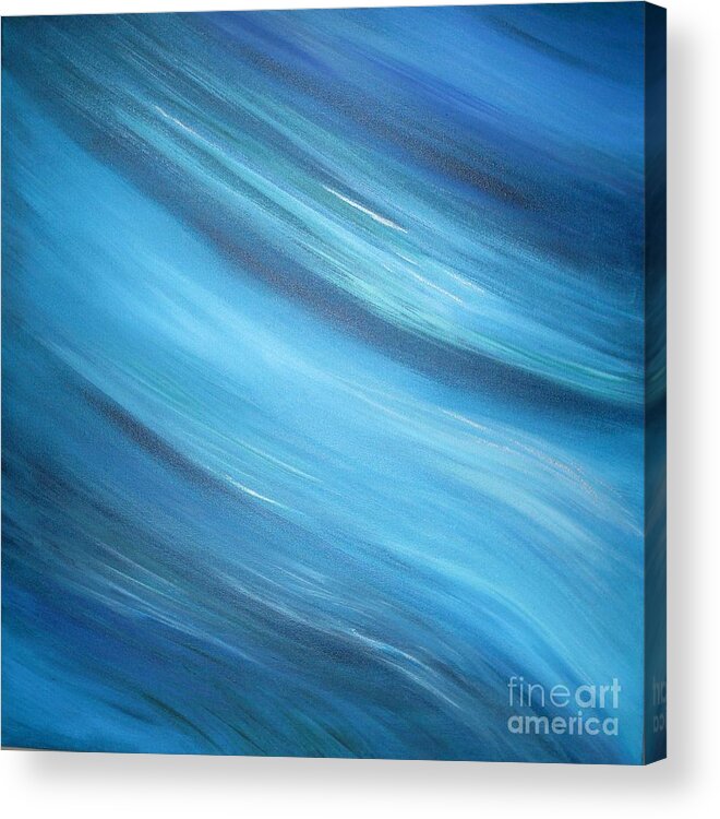 Blue Acrylic Print featuring the painting The Blues by Julia Underwood