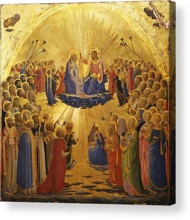 Fra Angelico Acrylic Print featuring the painting The Coronation of the Virgin by Fra Angelico