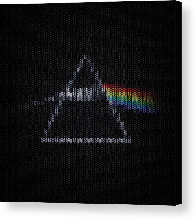 Ugly Christmas Acrylic Print featuring the digital art The Dark Side of The Ugly Christmas Sweater Cool Dark Side of the Moon Music Parody by Philipp Rietz