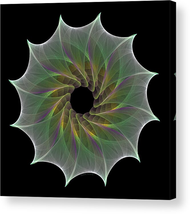 Fractal Acrylic Print featuring the digital art The Eye Of God by Denise Beverly