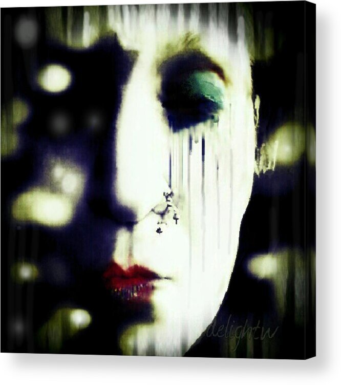 Face Acrylic Print featuring the digital art The Eye of The Beholder by Delight Worthyn