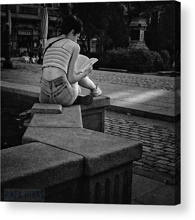 Streetphotography Acrylic Print featuring the photograph The Illuminated Girl

#girl #woman by Rafa Rivas