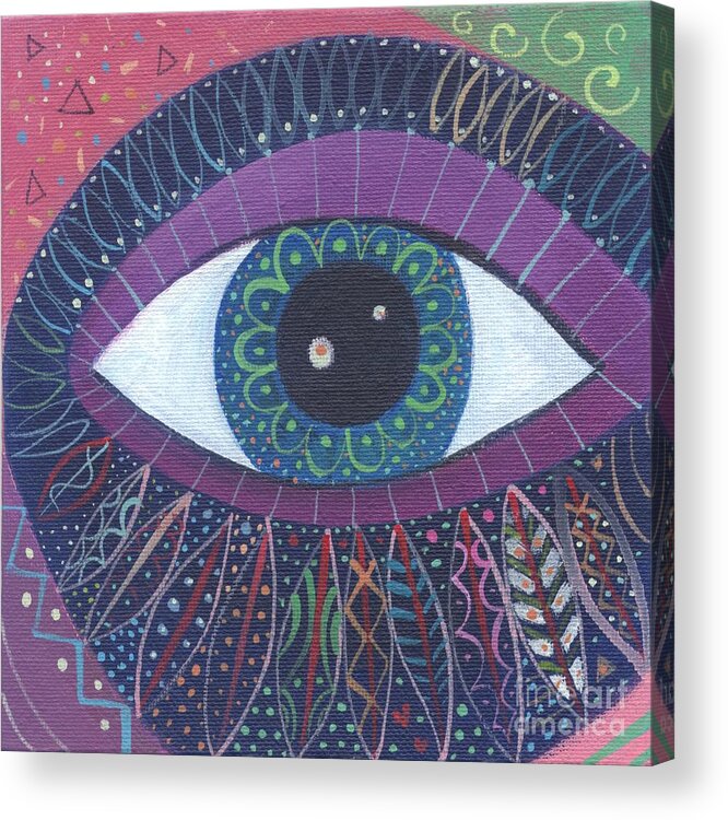 Eye Acrylic Print featuring the painting The Joy of Design X X X V I I I by Helena Tiainen