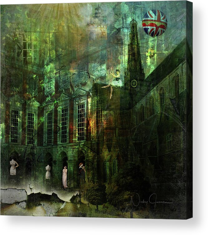 Nickyjameson Acrylic Print featuring the digital art The Landing by Nicky Jameson