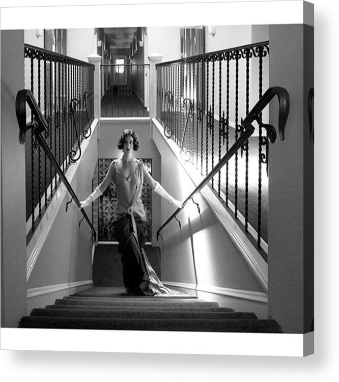 Craigowens Acrylic Print featuring the photograph The Main Stairs Of The Bella Maggiore by Sad Hill - Bizarre Los Angeles Archive