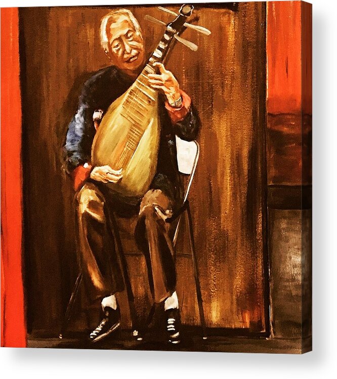 Musician Acrylic Print featuring the painting The Musician by Belinda Low